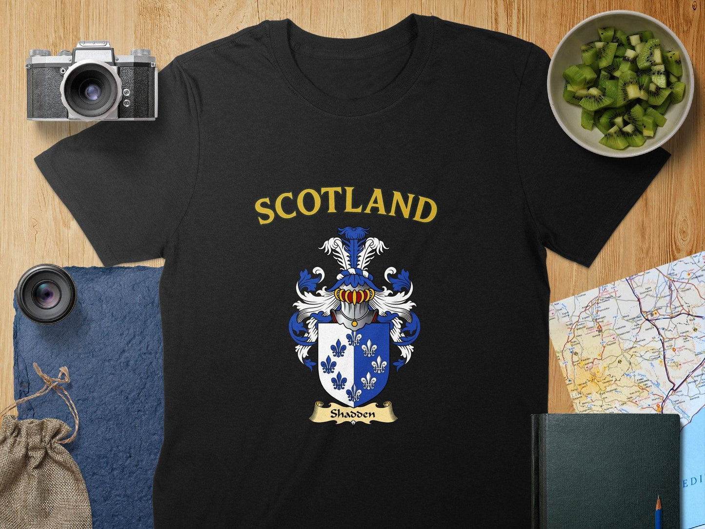 Scotland Crest Graphic Printed Black T-shirt product type