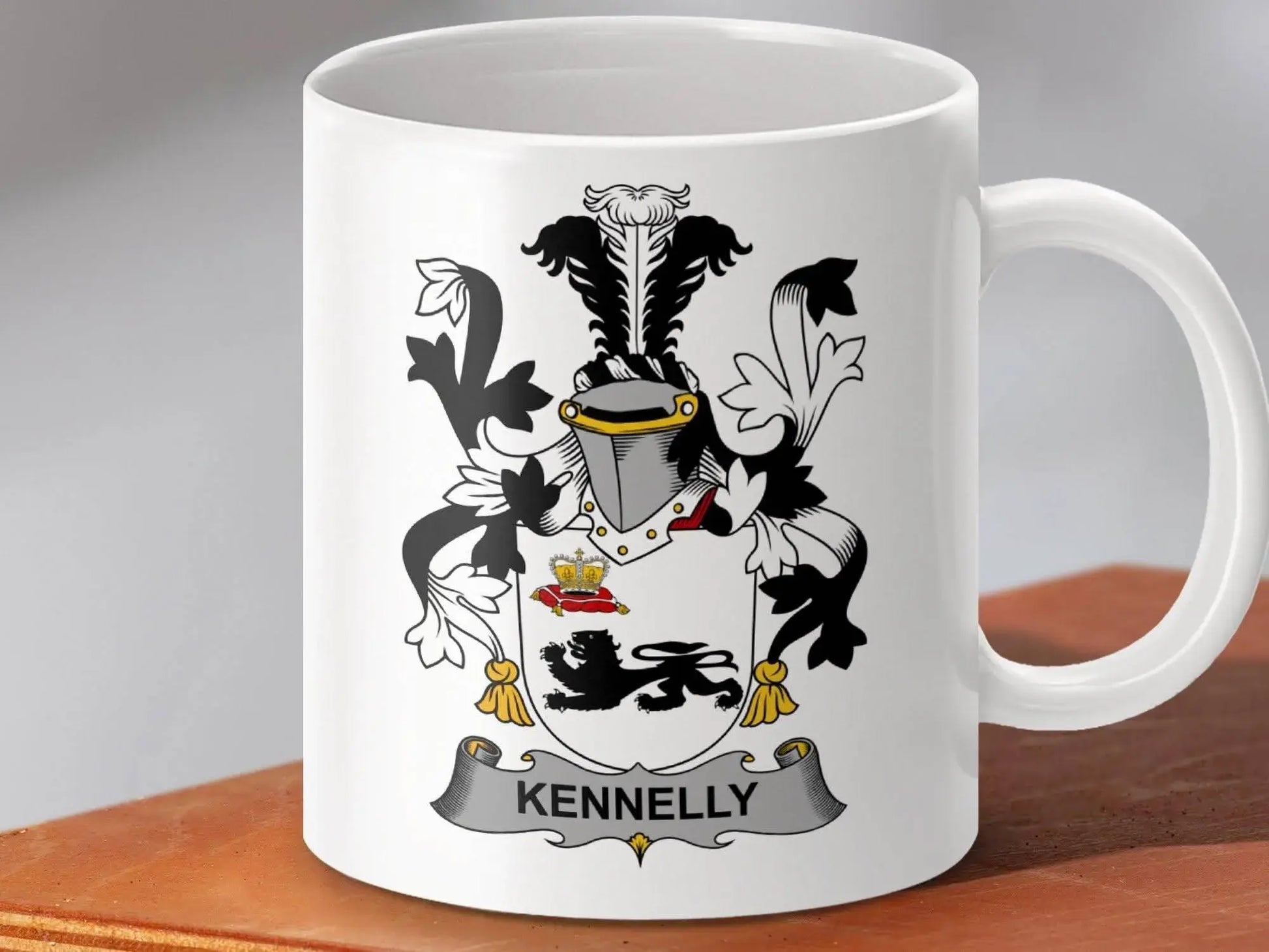 Kennelly Irish Surname Family Crest Gift Idea Unique mug - Celtic Ancestry Gifts