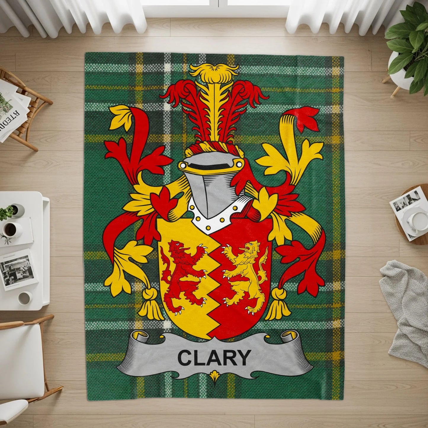 Customizable Family Crest Tartan Area Rug product
