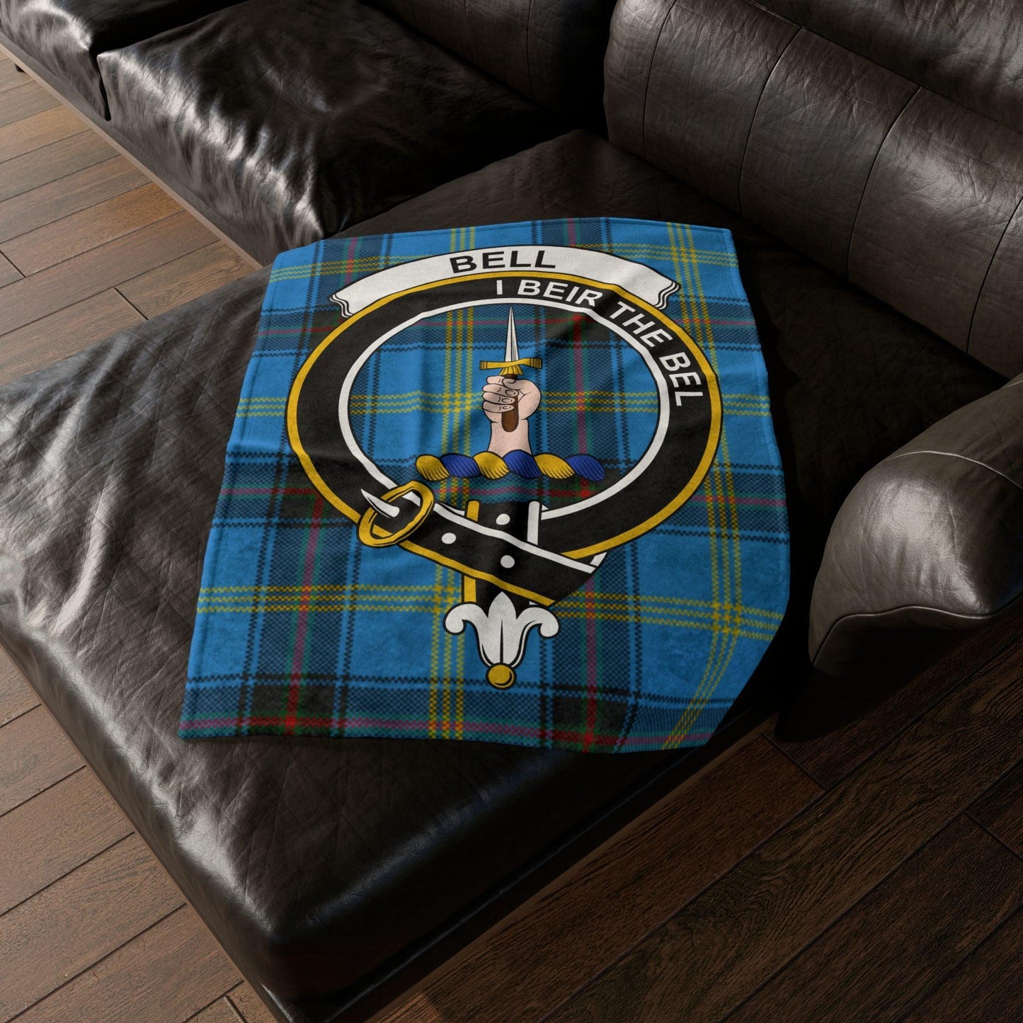 Bell Clan Crest Scottish Tartan Blanket