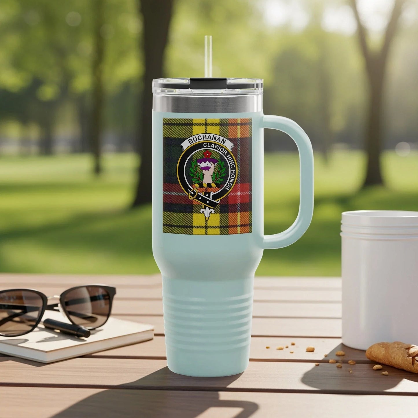 Buchanan Clan Crest Plaid Design Tumbler product type
