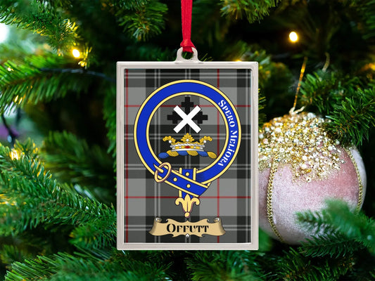 Custom Clan Crest and Tartan Christmas Ornament product