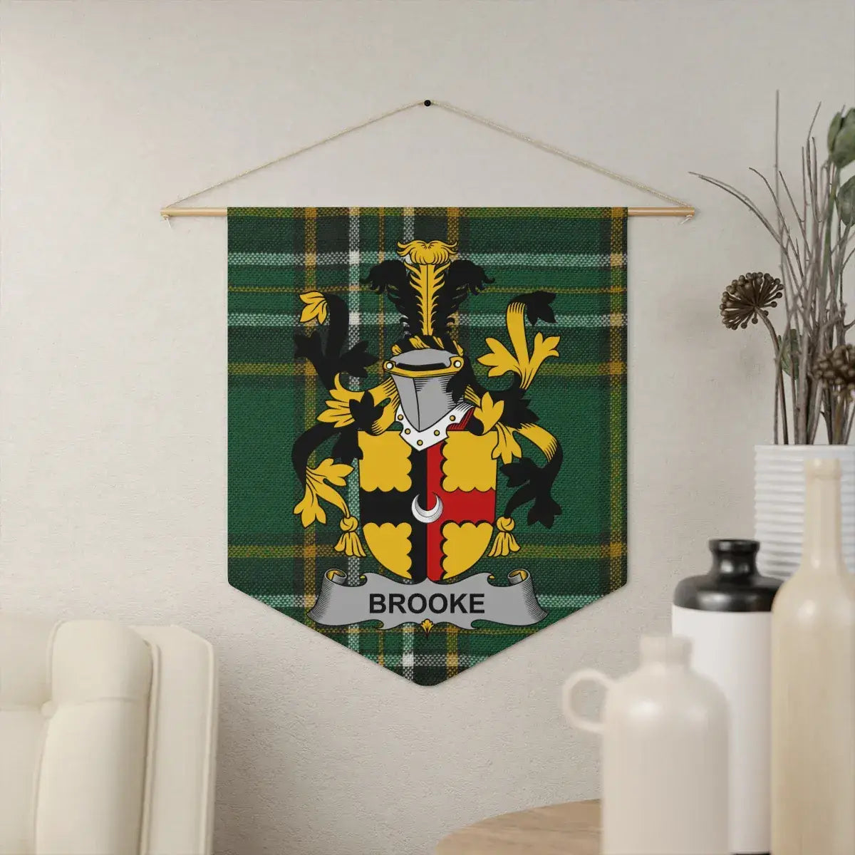 Family Crest Plaid Design Wall Tapestry Brooke product