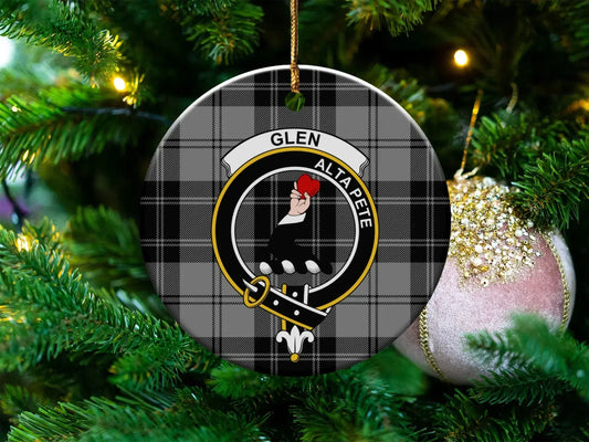 Tartan Family Crest Personalized Christmas Ornament product