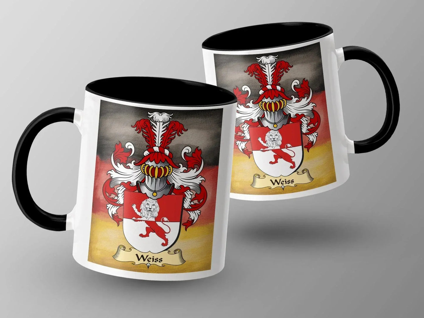 Custom Family Crest Coat of Arms Weiss Mug Novelty product