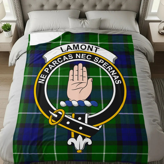 Lamont Clan Crest Plaid Tartan Blanket product