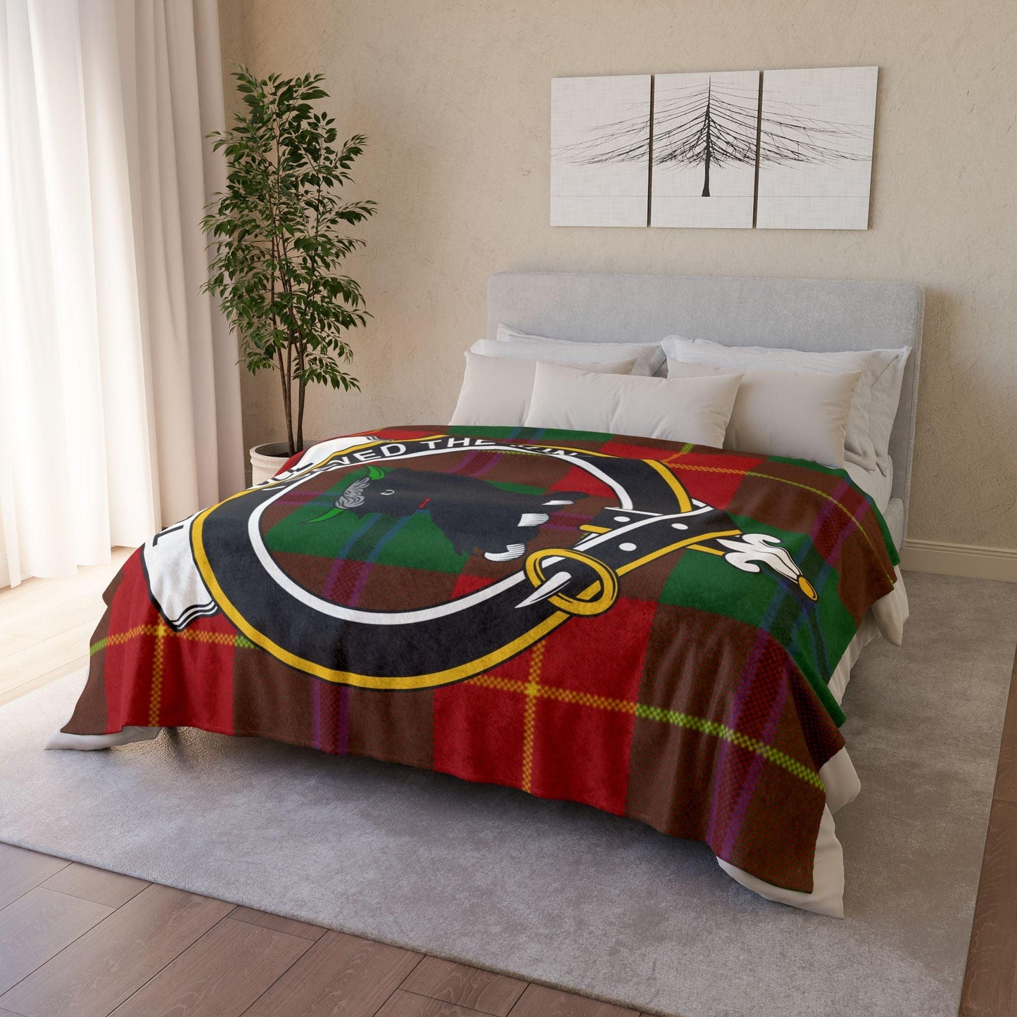 Turnbull Clan Tartan Blanket – Scottish Crest Throw - Celtic Ancestry Gifts