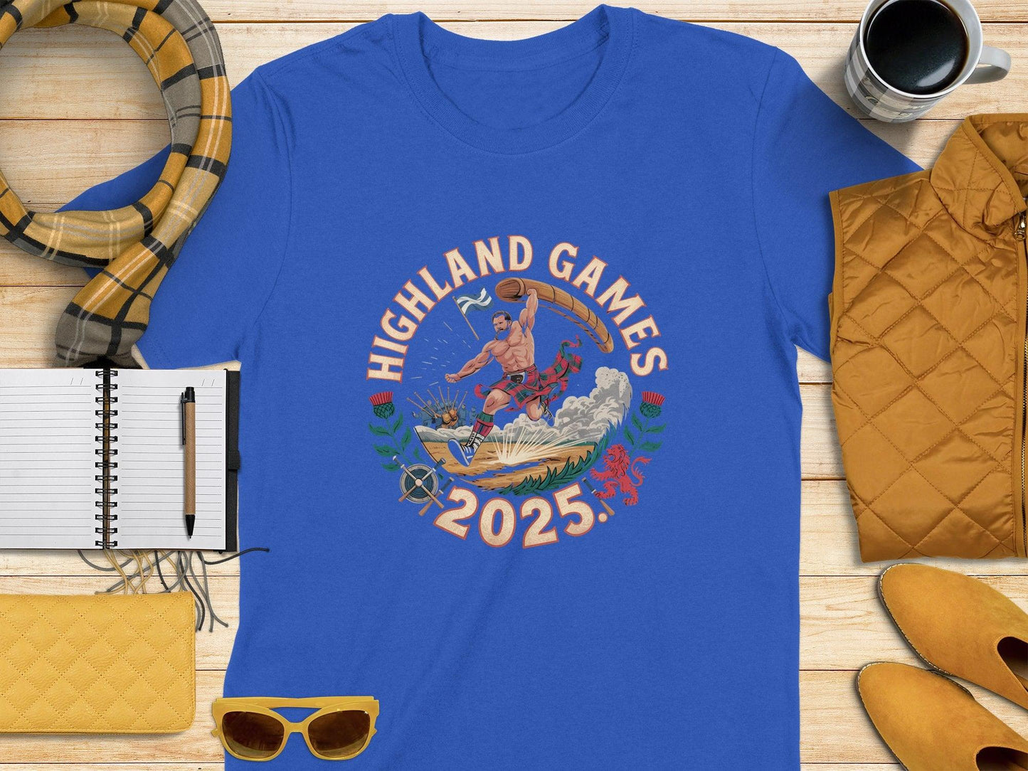Highland Games 2025 T-Shirt with Traditional Design - Celtic Ancestry Gifts