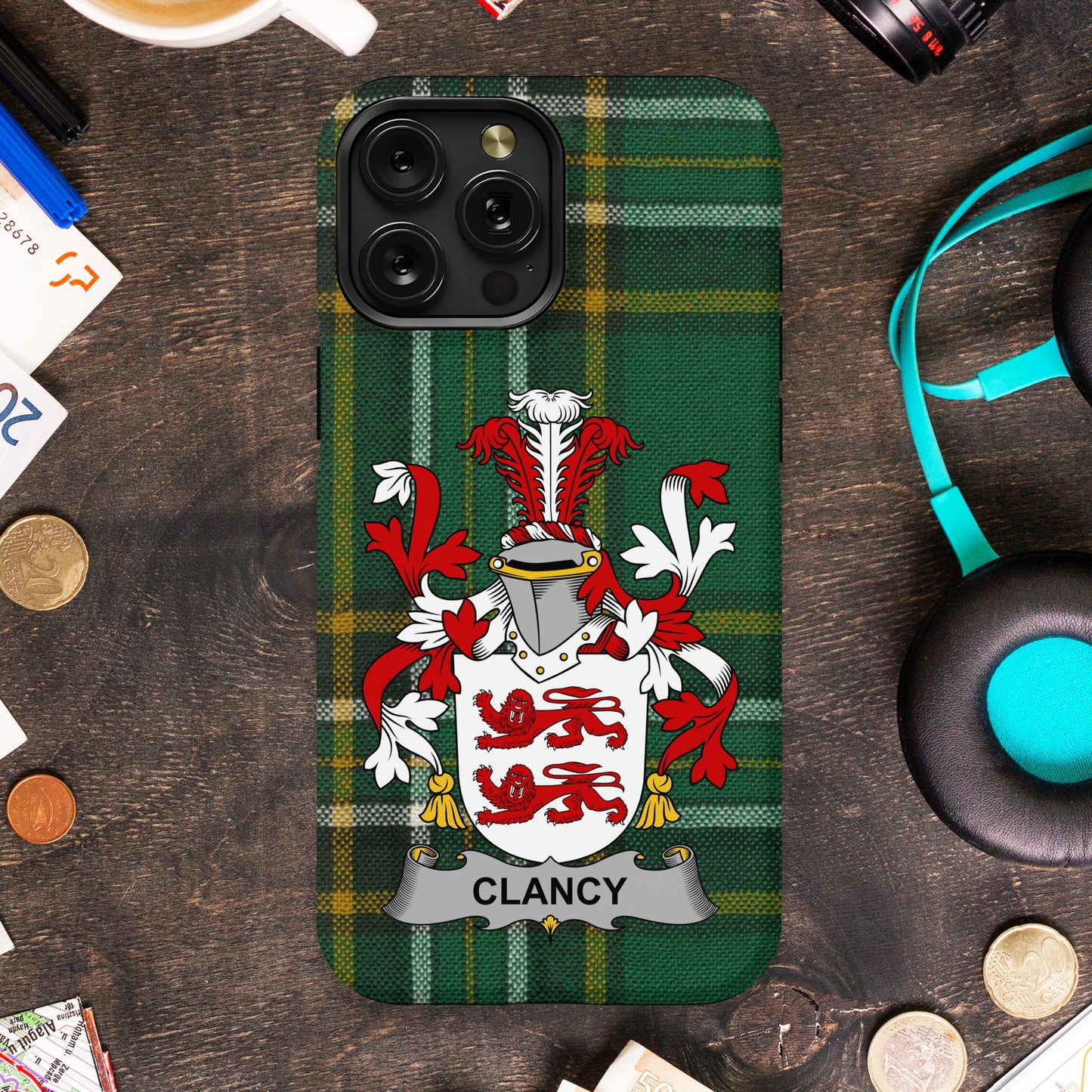 Heraldic Emblem Tartan Design Phone Case product