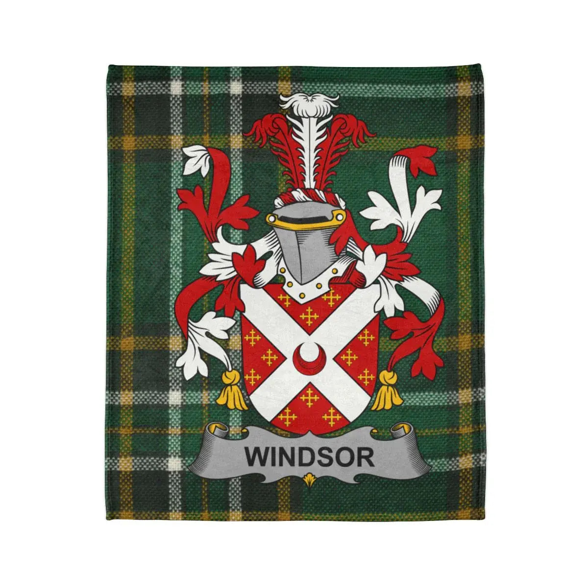 Windsor Plaid Design Family Crest Blanket product