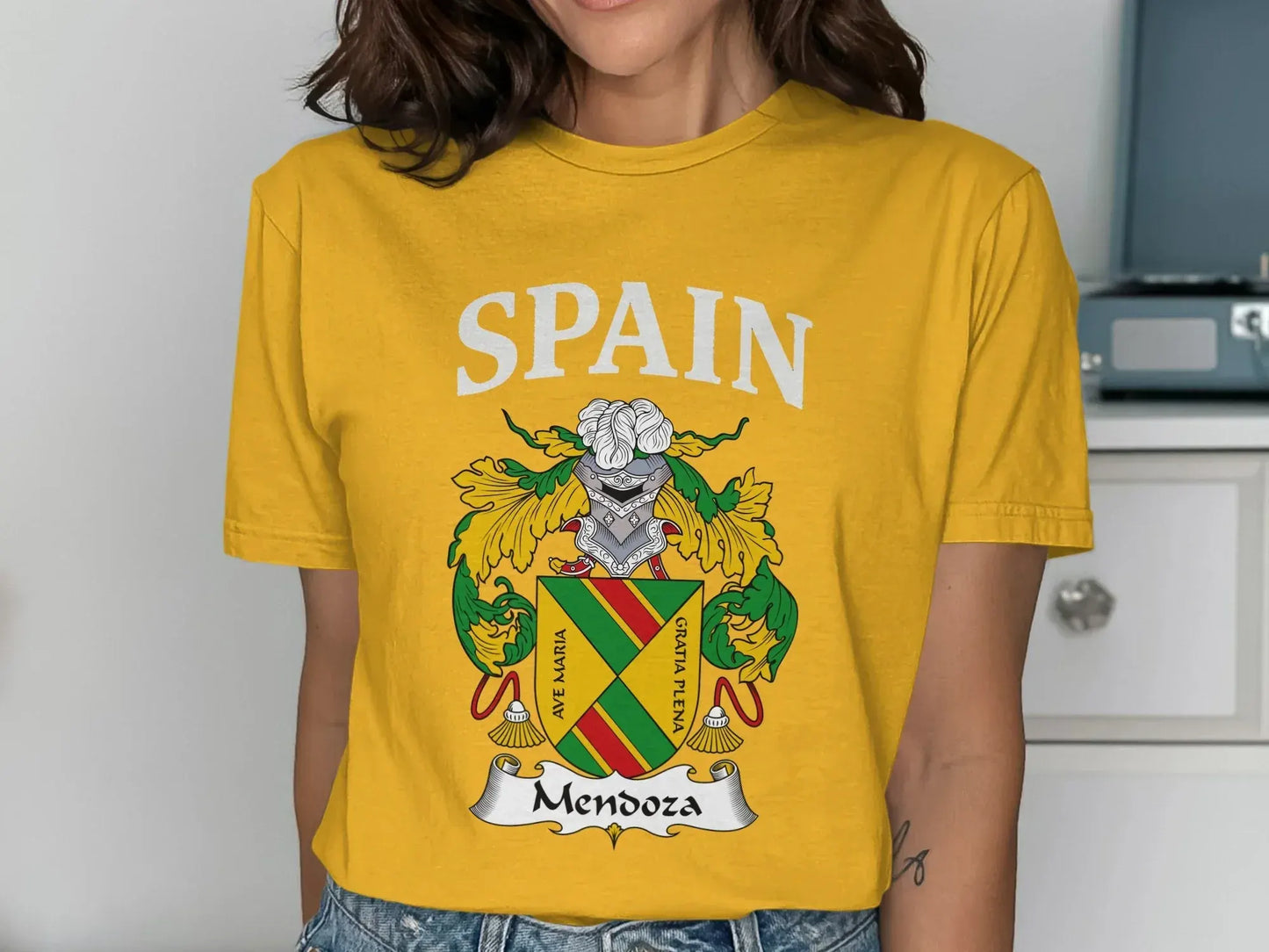Spain Mendoza Yellow Crest Family Tee product type