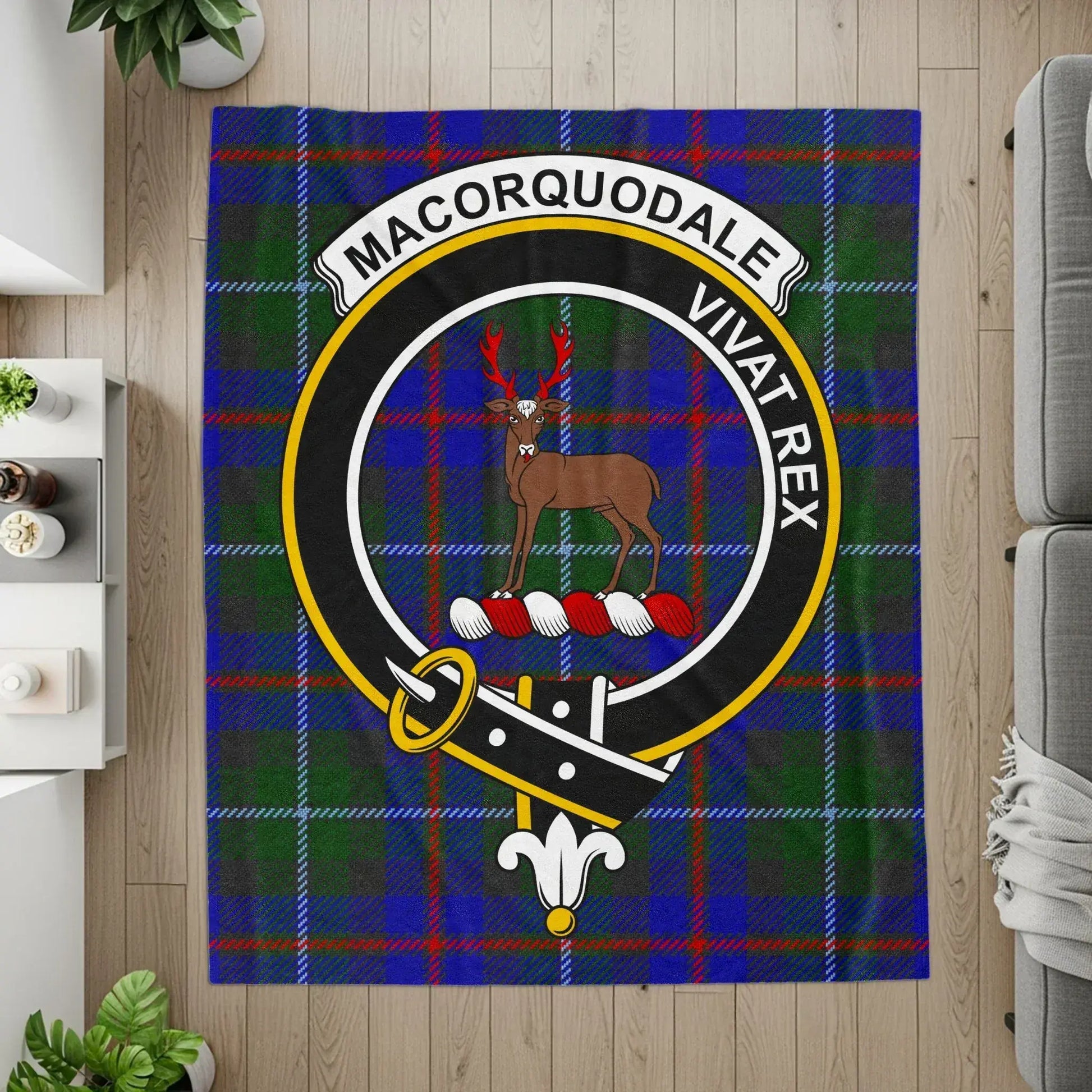 Macorquodale Clan Crest Tartan Blanket product