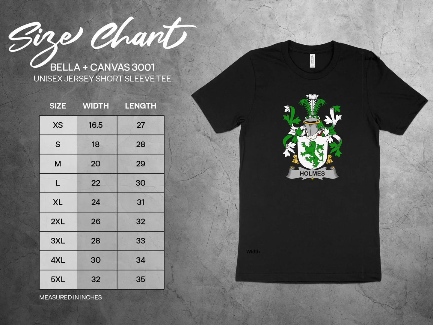 HOLMES Family Crest Unisex Short Sleeve Tee product