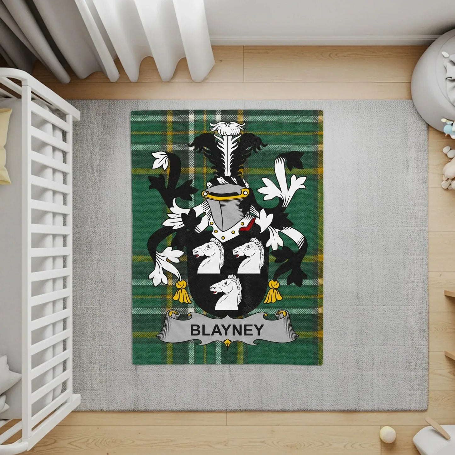 Blayney Coat of Arms Design Nursery Rug Product