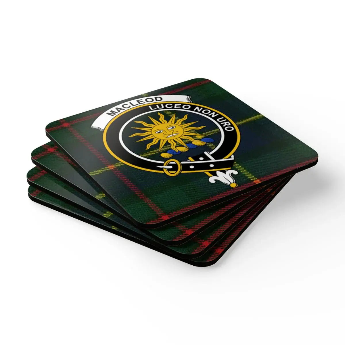 Macleod Luceo Non Uro Crest Tartan Coasters product