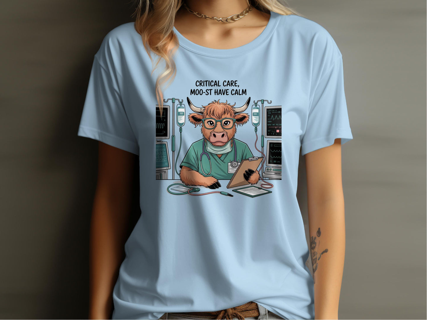 Critical Care Moo-st Have Calm Graphic T-Shirt - Celtic Ancestry Gifts