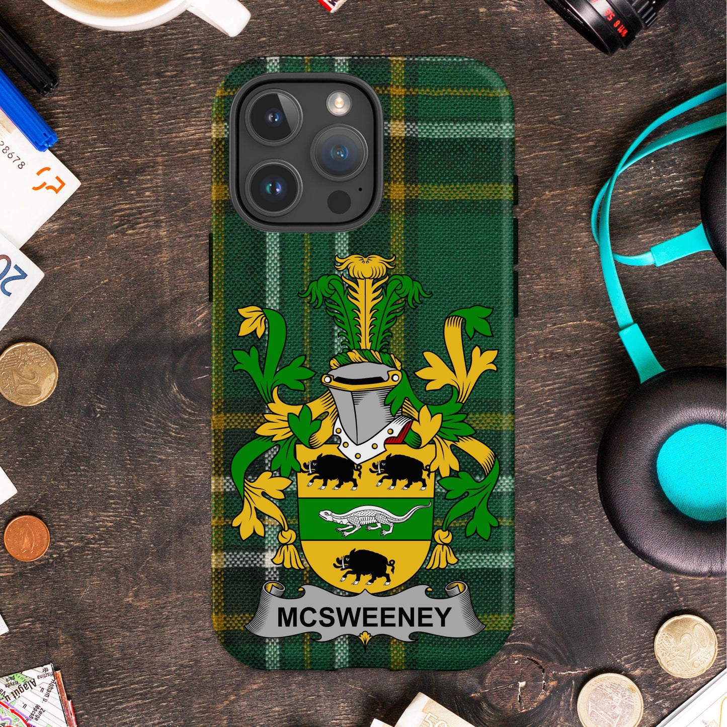 McSweeney Irish Family Crest Cell phone cover - Celtic Ancestry Gifts