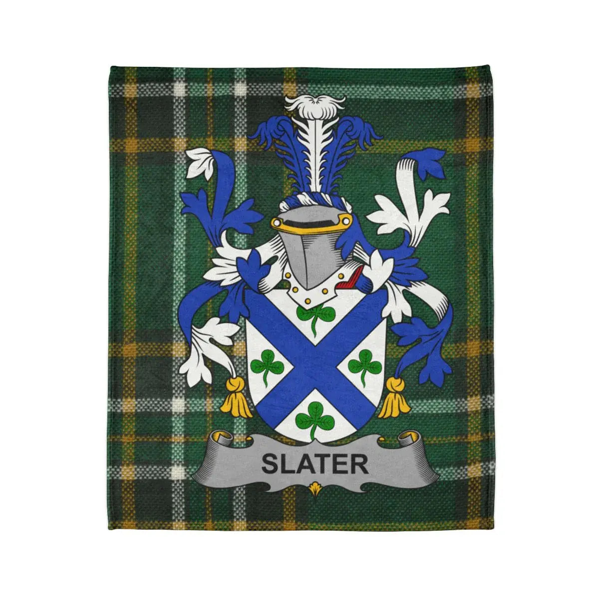 Slater Family Crest and Tartan Design Blanket product
