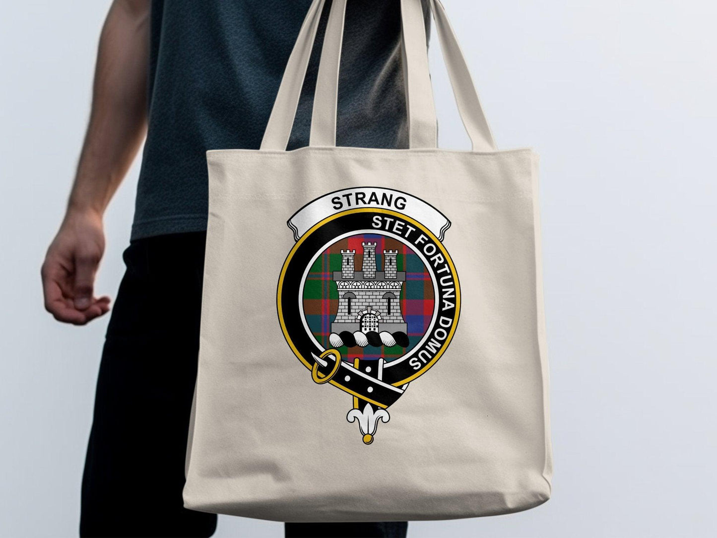 Custom City Crest Tote Bag, Durable Reusable Shopping Bag, Unique Graphic Print, Eco-Friendly Cotton Canvas