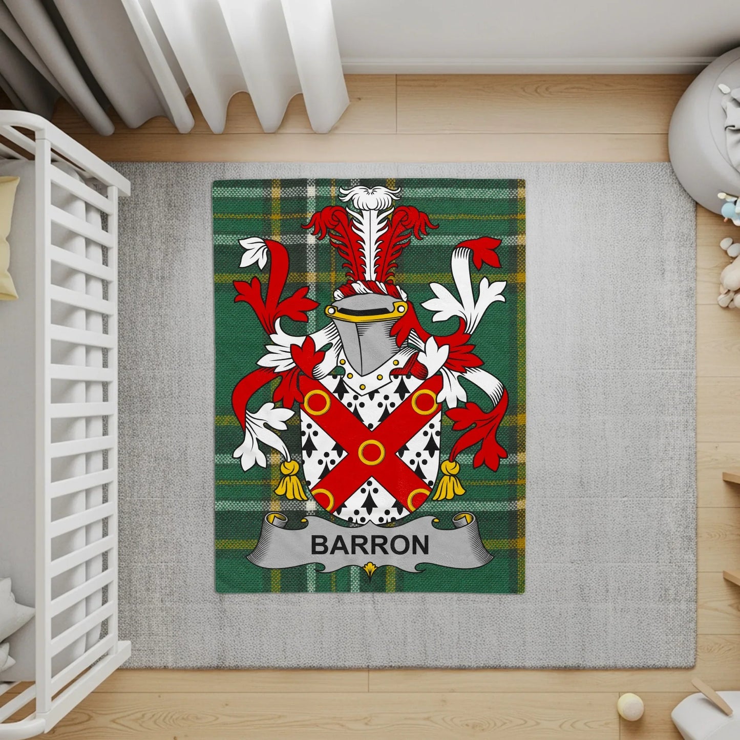 Barron Family Crest Emblem Design Indoor Rug product
