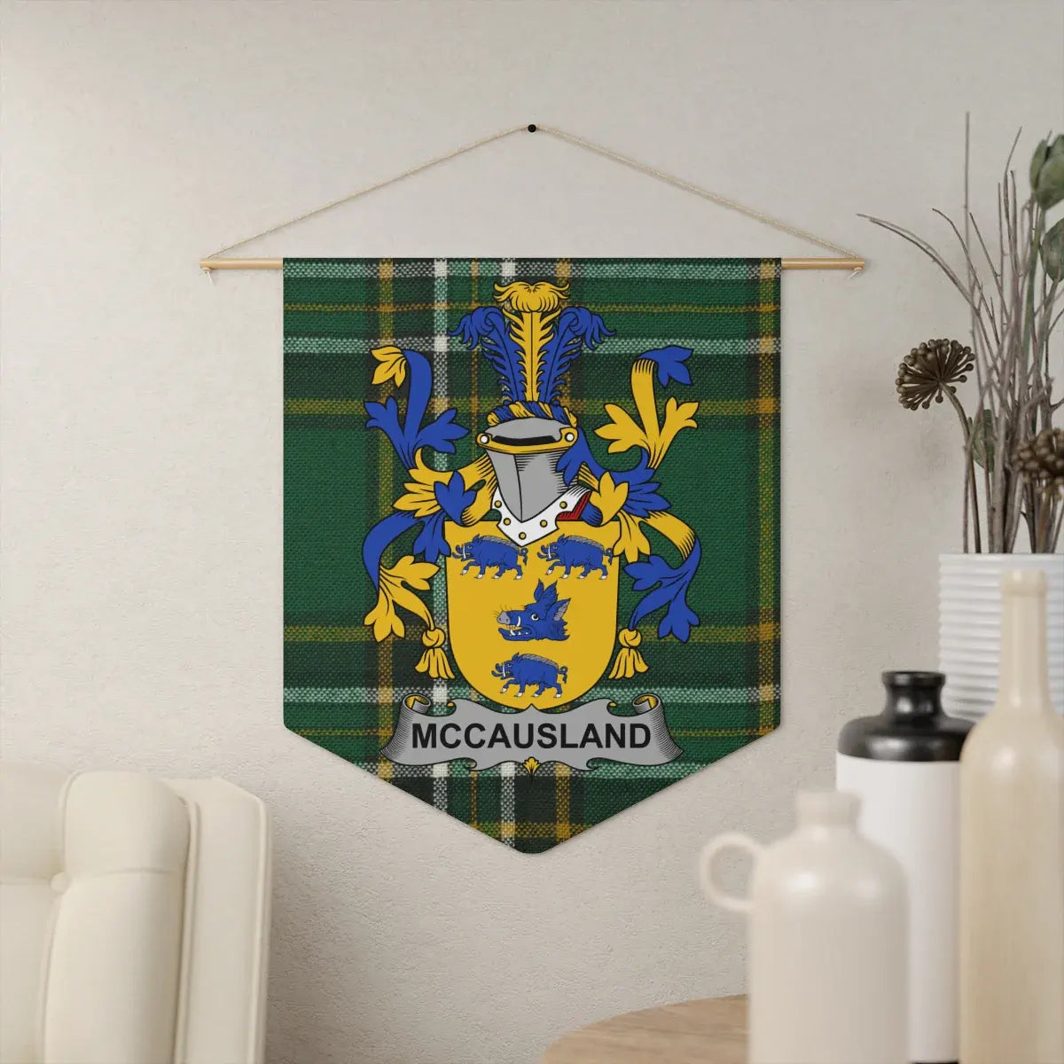 McCausland Coat of Arms Tartan Wall Hanging product