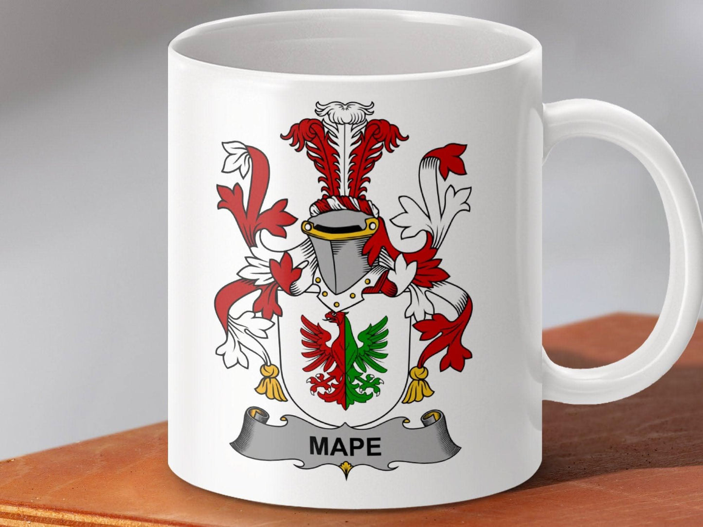Mape Surname Irish Family Crest Mug - Celtic Ancestry Gifts