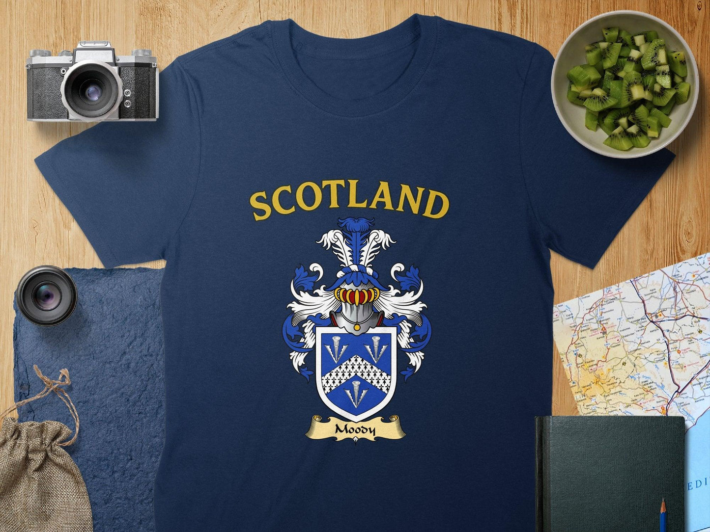 Scotland Family Crest Blue Short Sleeve Shirt product type