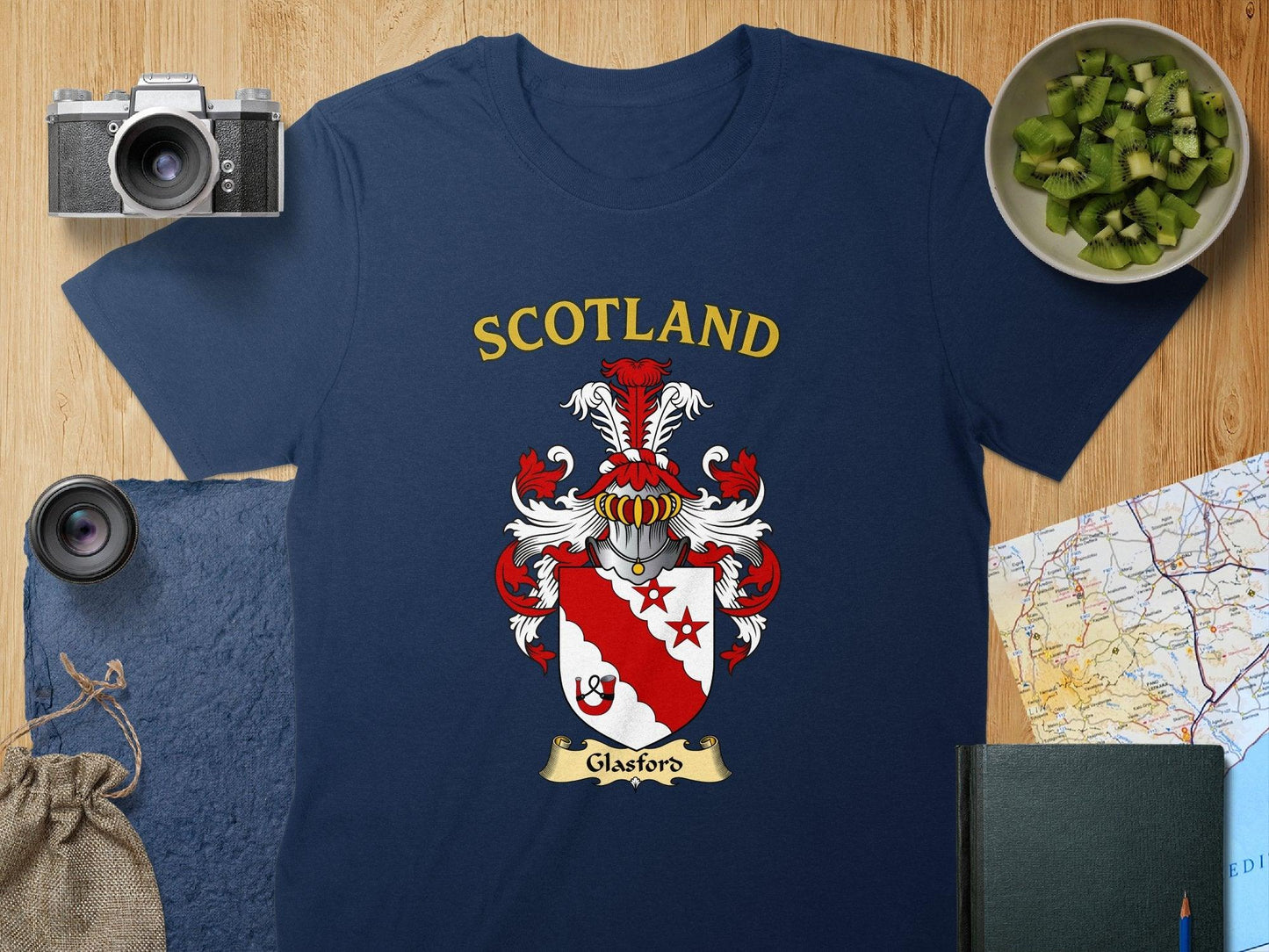 Scotland Glasford Family Crest Emblem T-Shirt product