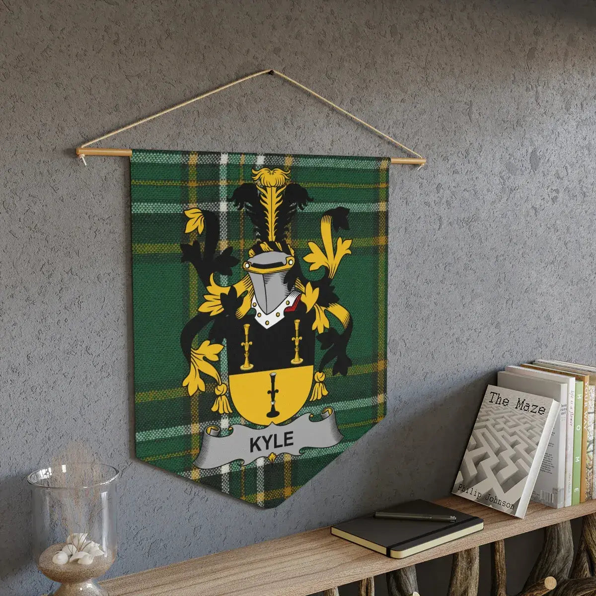 Personalized Medieval Family Crest Hanging Banner product type