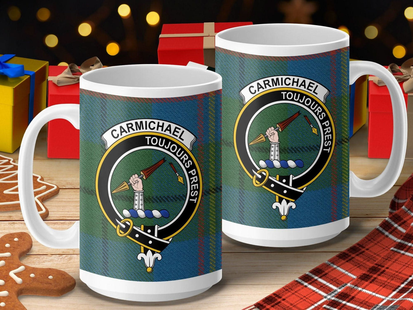 Carmichael Toujours Prest Clan Crest Mug product