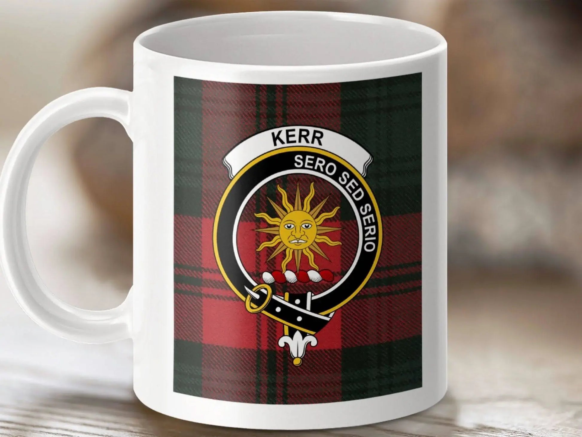 Kerr Clan Emblem Tartan Design Coffee product