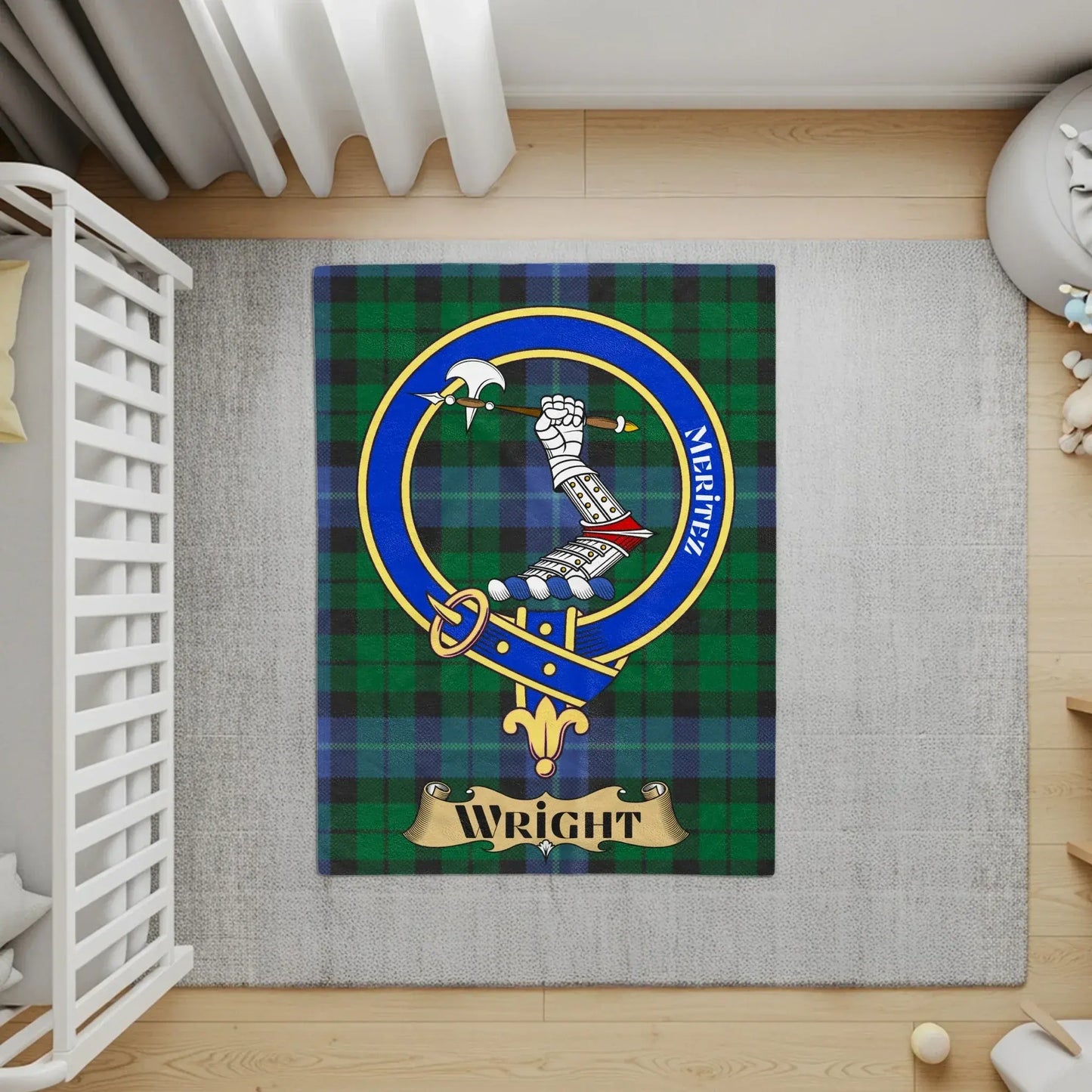Custom Family Crest Pattern Oversized Rug product