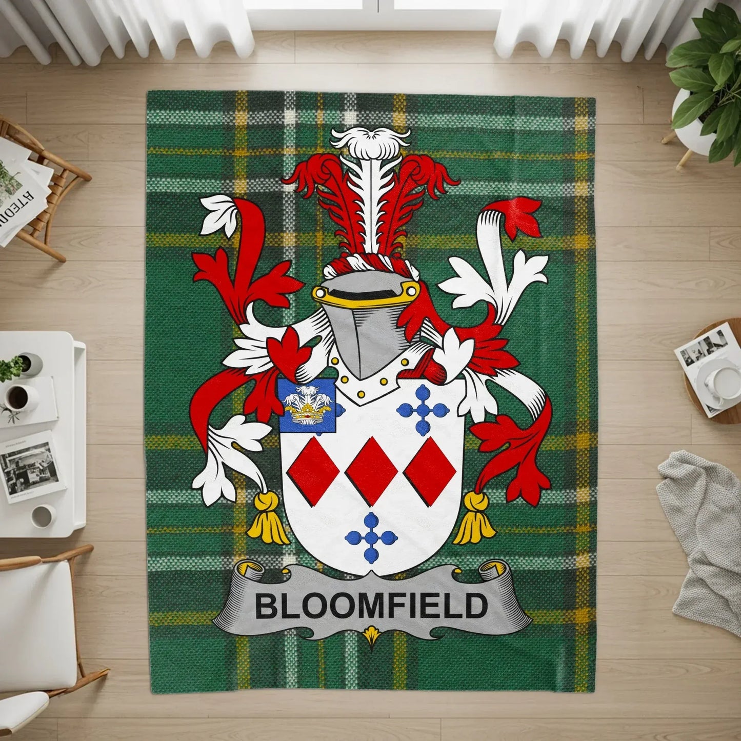 Bloomfield Family Crest Tartan Plaid Rug product