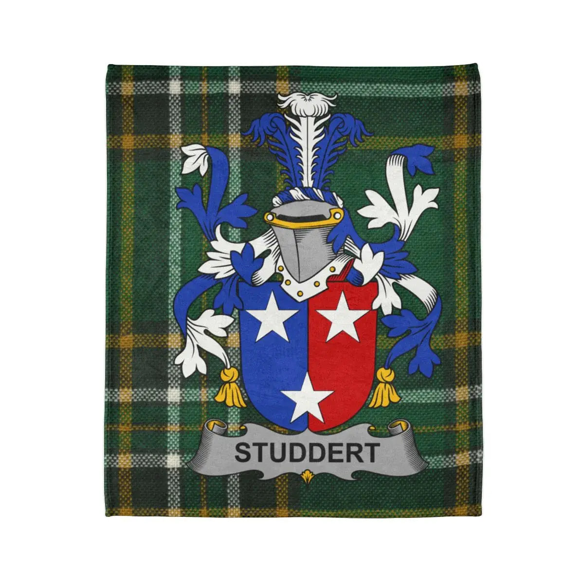 Personalized Studdert Family Crest Plaid Blanket product type
