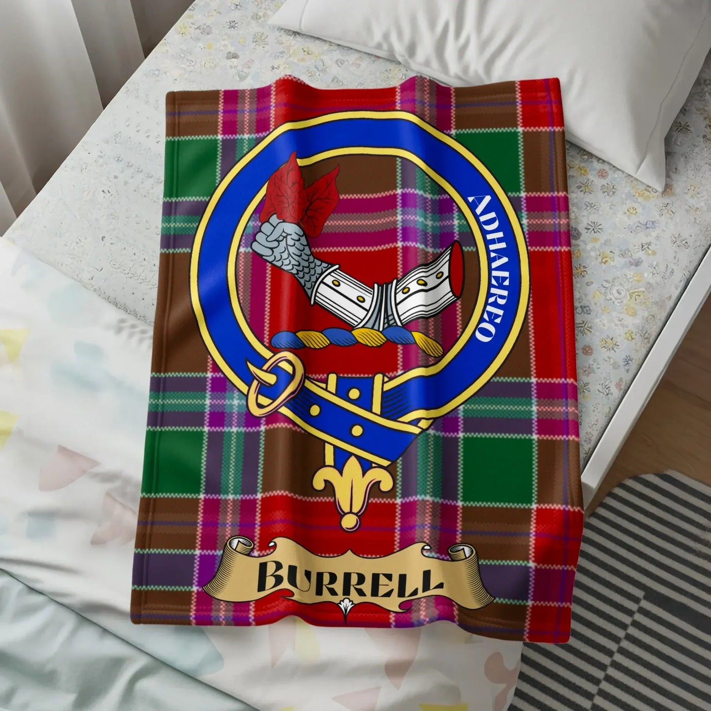 Clan Burrell Tartan Pattern Blanket product