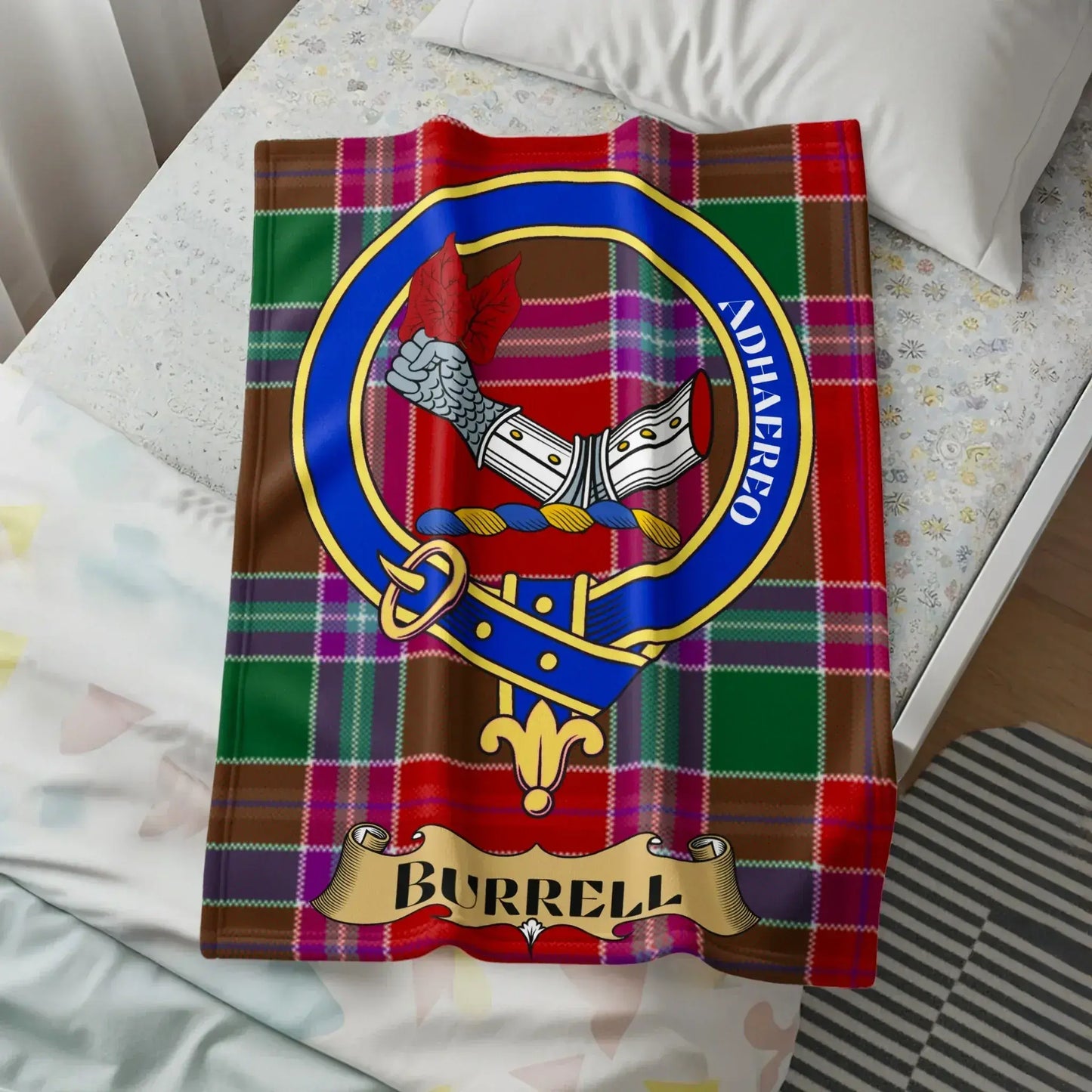 Clan Burrell Tartan Pattern Blanket product