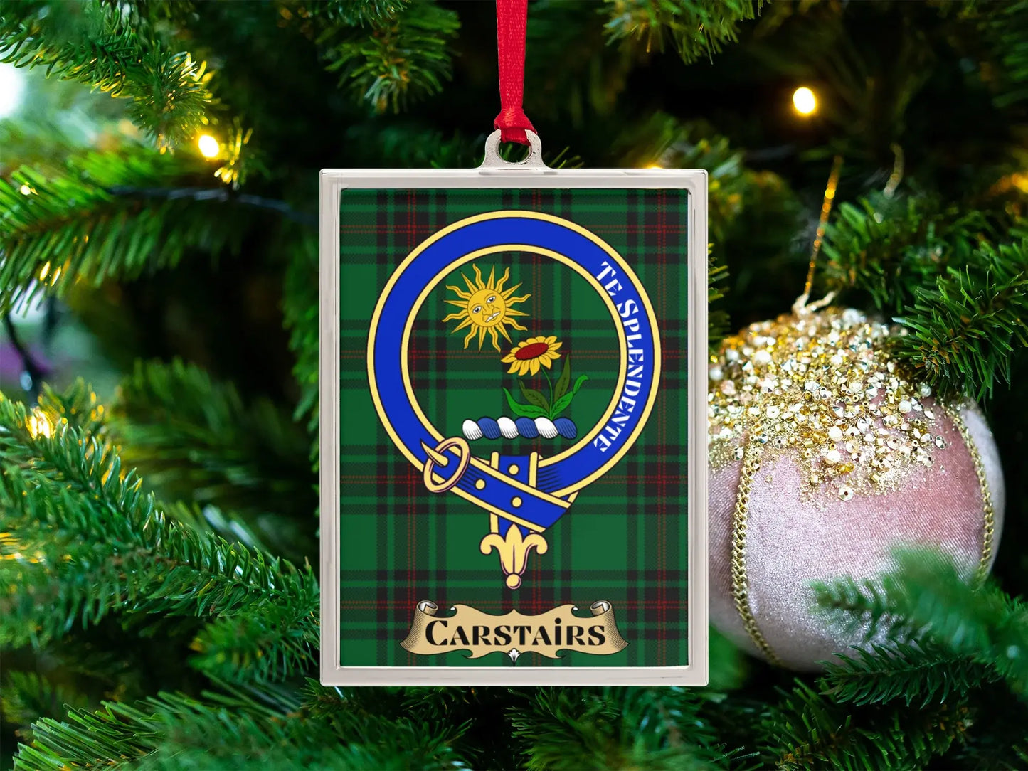 Carstairs Family Crest Tartan Christmas Ornament product type