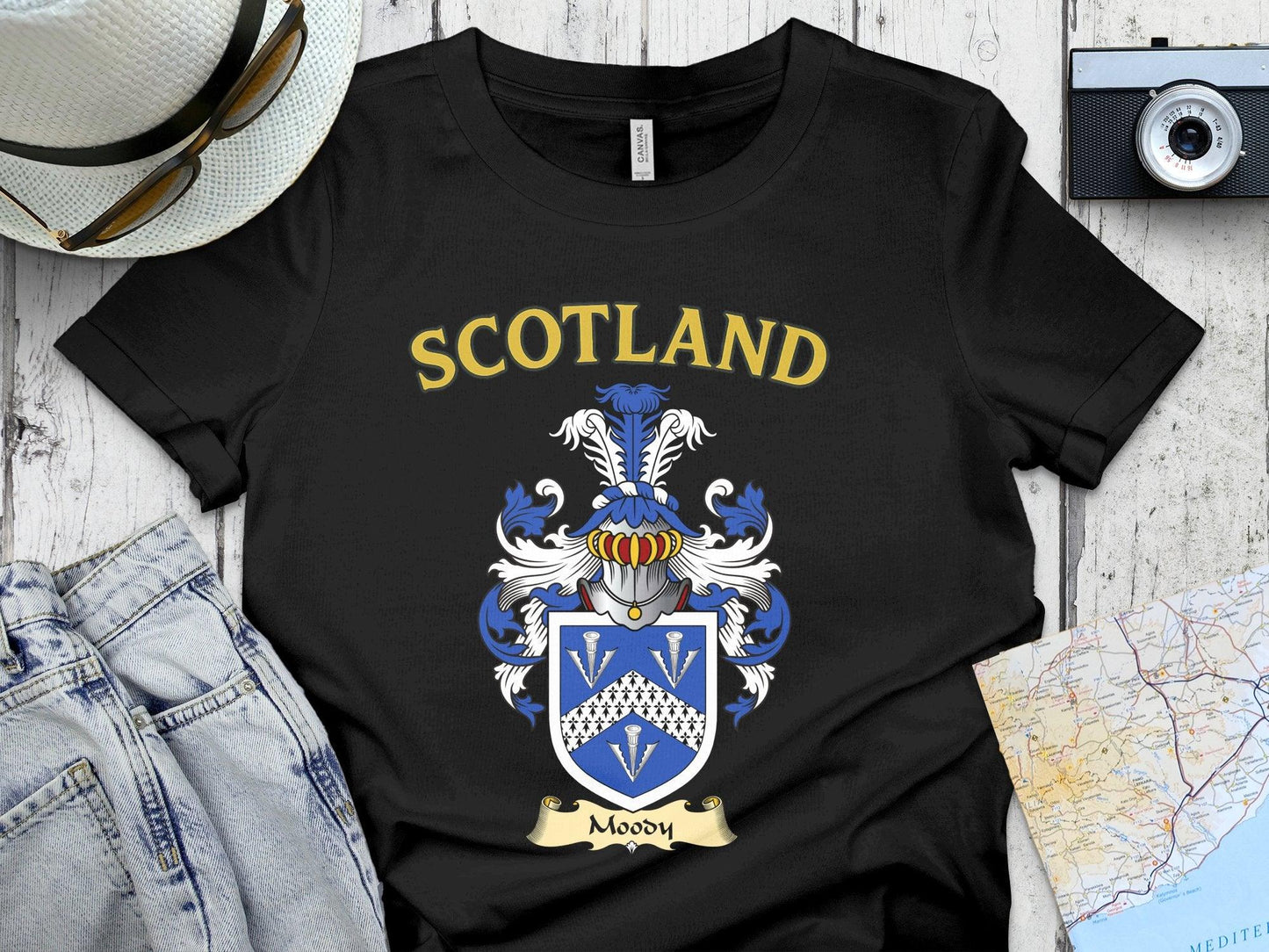 Scotland Crest Design T-shirt with Moody Family Shield product