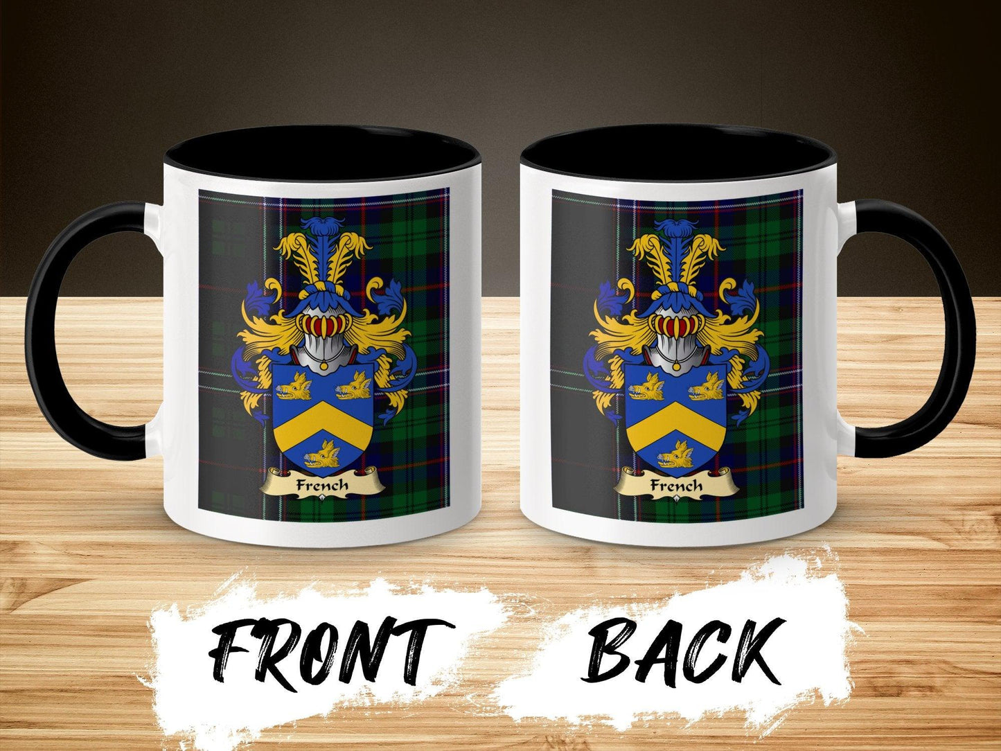 Clan French Coat Of Arms Scottish Mug - Celtic Ancestry Gifts