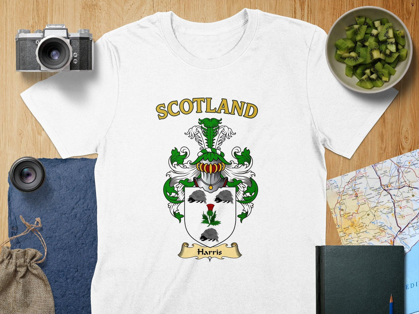Scotland Harris Graphic Print T-Shirt Vintage Style product