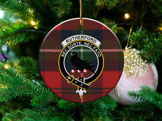 Rutherford Family Tartan Christmas Ornament product
