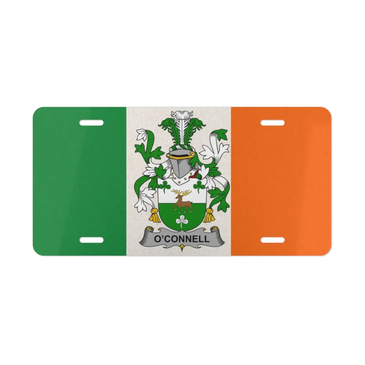 Irish Flag with O'Connell Crest License Plate product