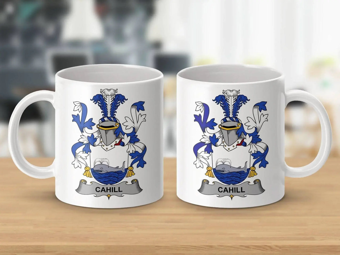 Cahill Surname Irish Family Crest Gift Idea Mug Product - Celtic Ancestry Gifts