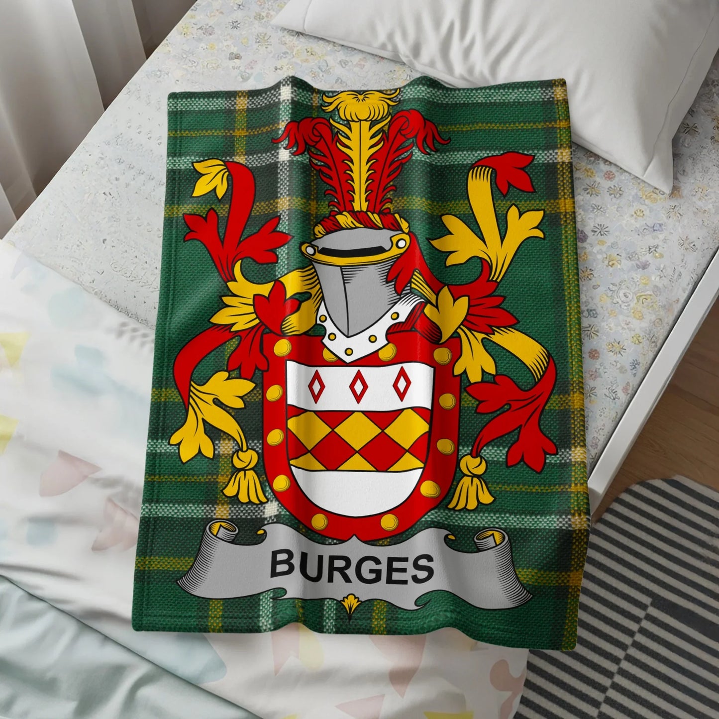 Family Crest Plaid Tartan Blanket Durable Cozy Product