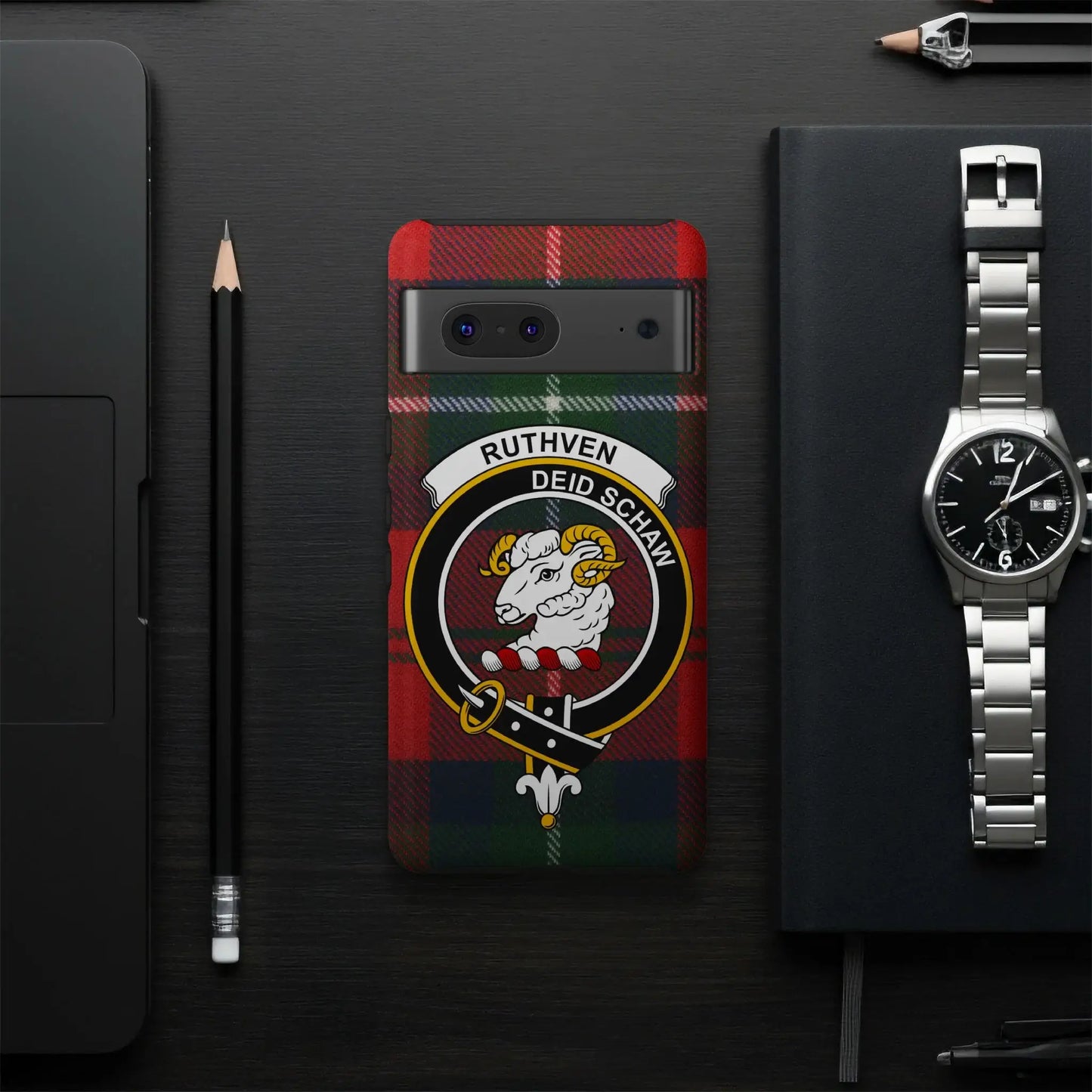 Ruthven Deid Schaw Clan Emblem Phone Case