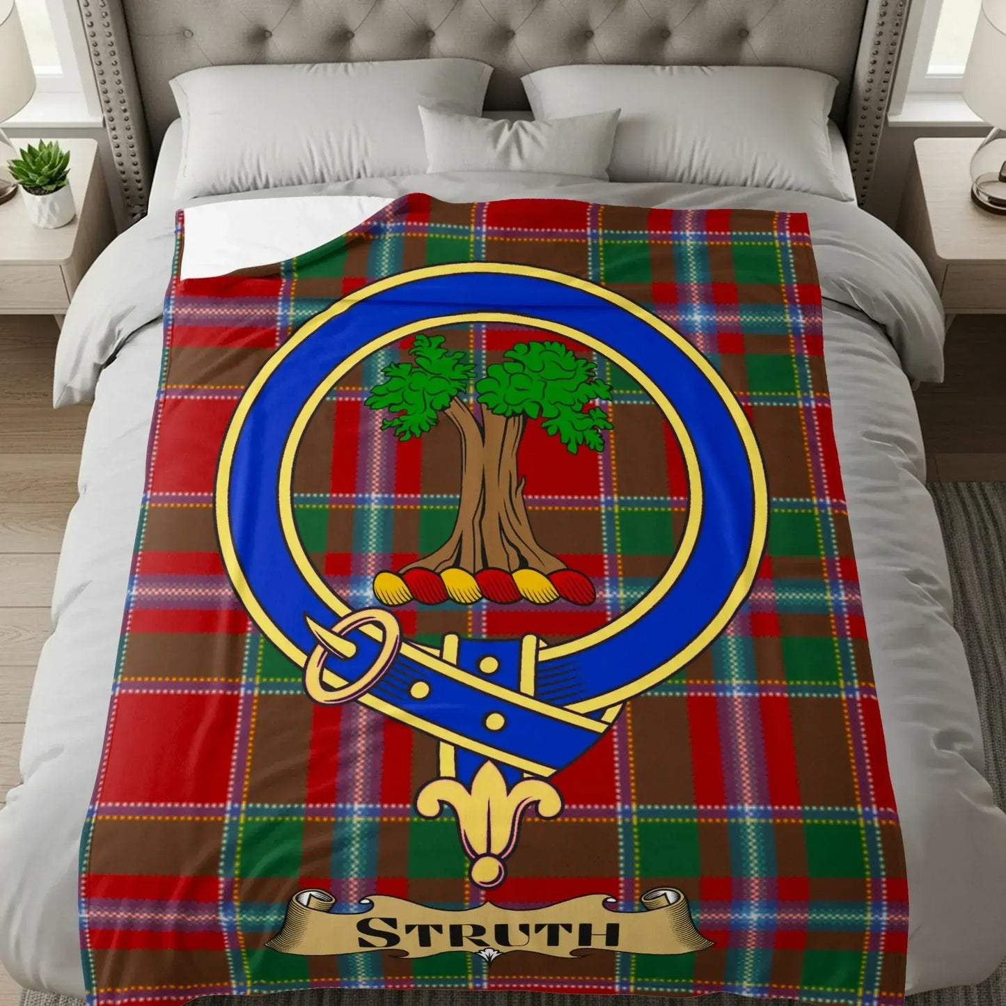 Scottish Clan Crest Badge Blanket Struth Product Blanket