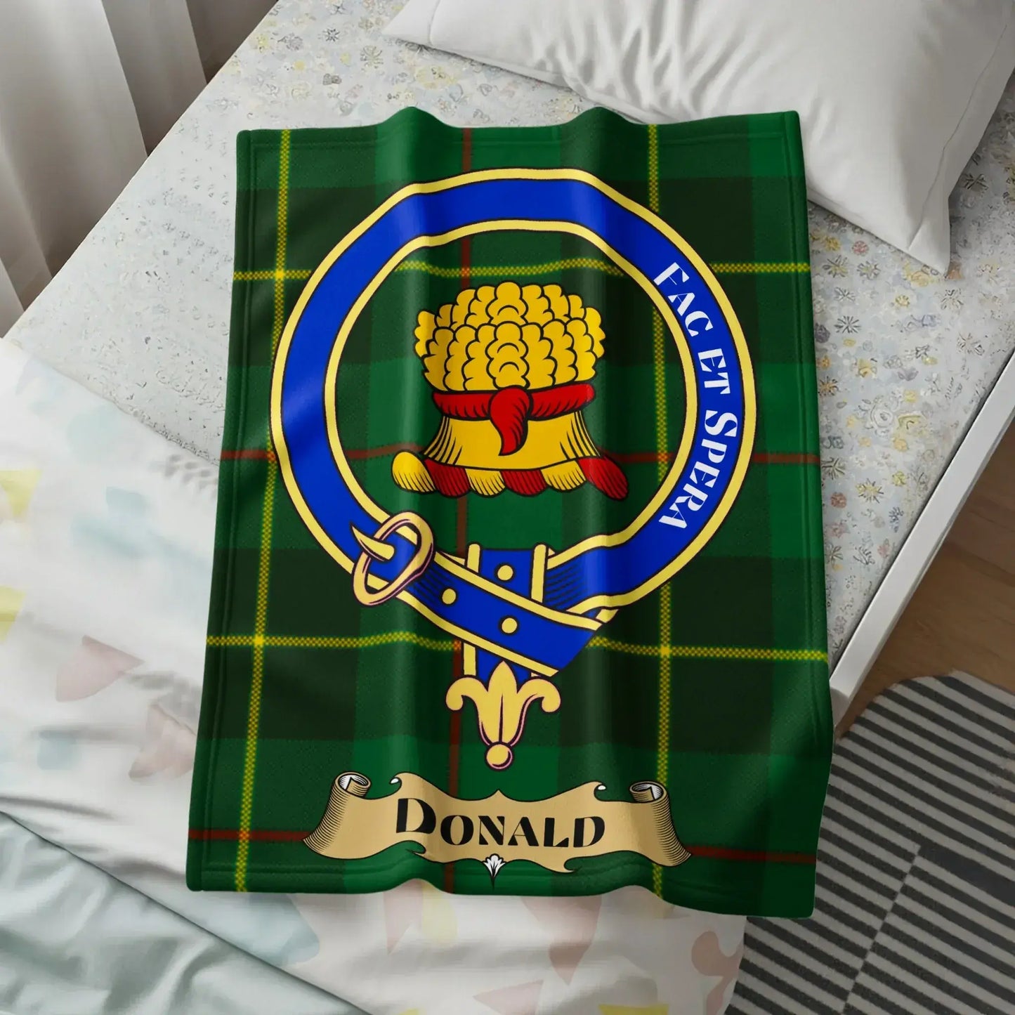 Donald Clan Crest Tartan Blanket product