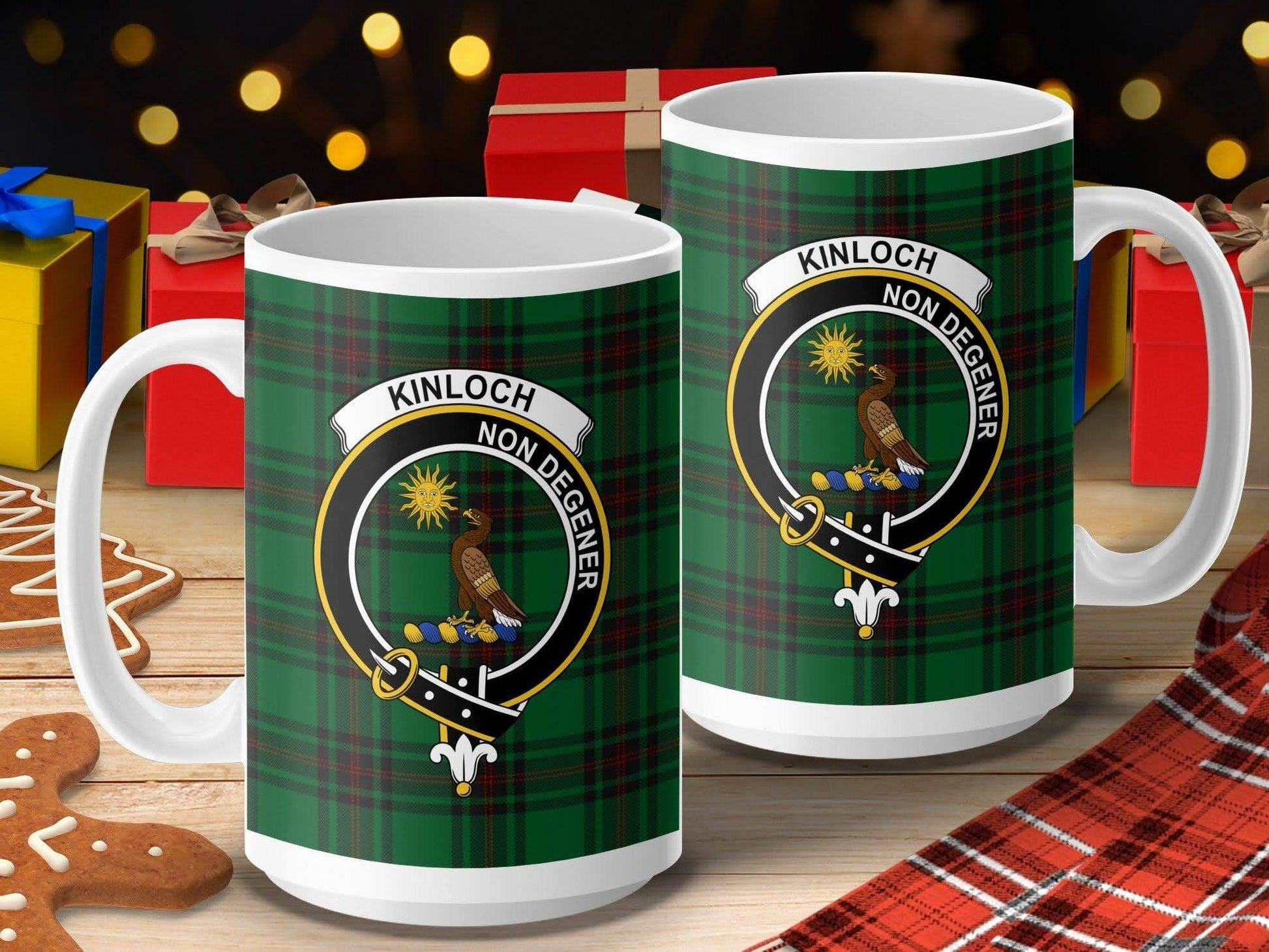 Clan Kinloch Crest Tartan Ceramic Mug Perfect Gift product type