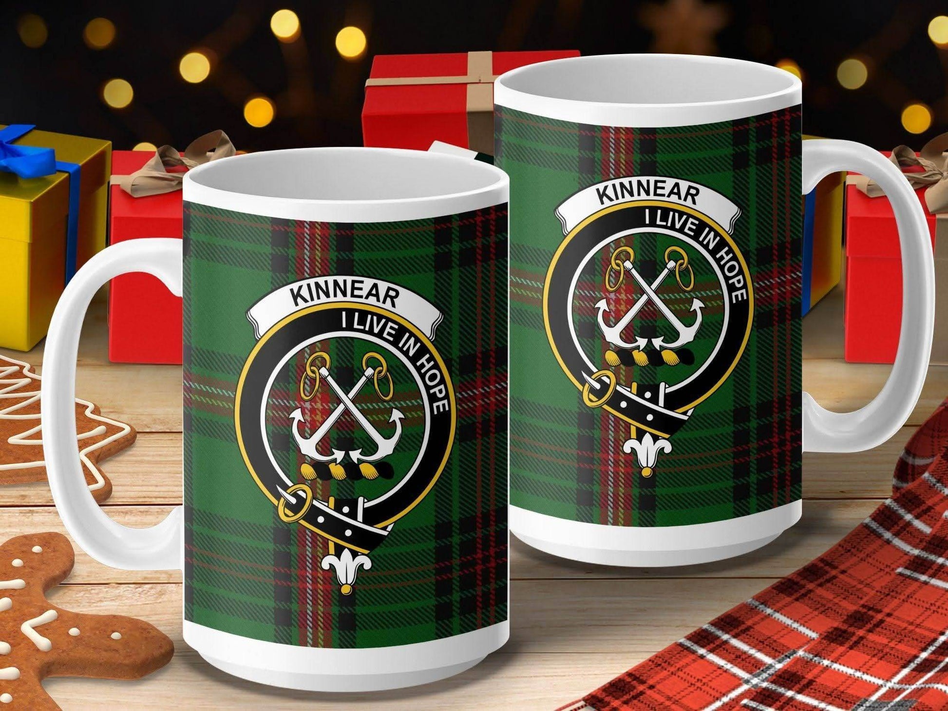 Kinnear I Live In Hope Tartan Clan Mug product