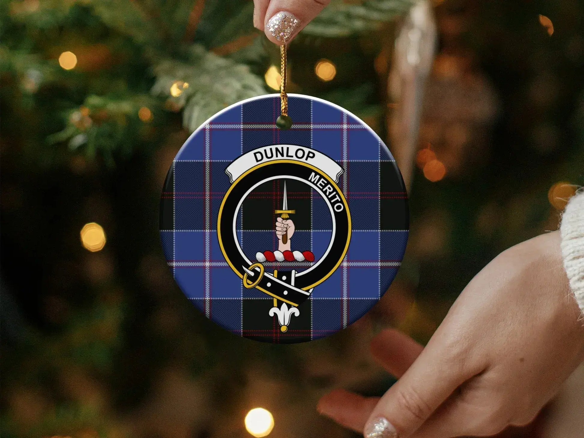 Dunlop Clan Crest Design Christmas Ornament product